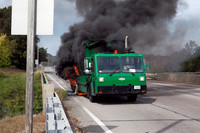 Recycling Truck Fire Providence, RI Rte-6 East September 26, 2011