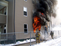 Working fire Providence RI on Mawney, St December 15, 2007